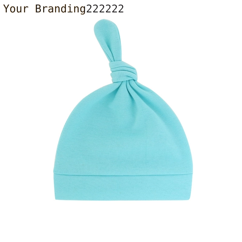 Newborn Baby Beanies Hat Boys Girls Infant Hats Solid Color Kids Beanie Children Unisex Infant Bonnets Baby Caps Top Knot Babies