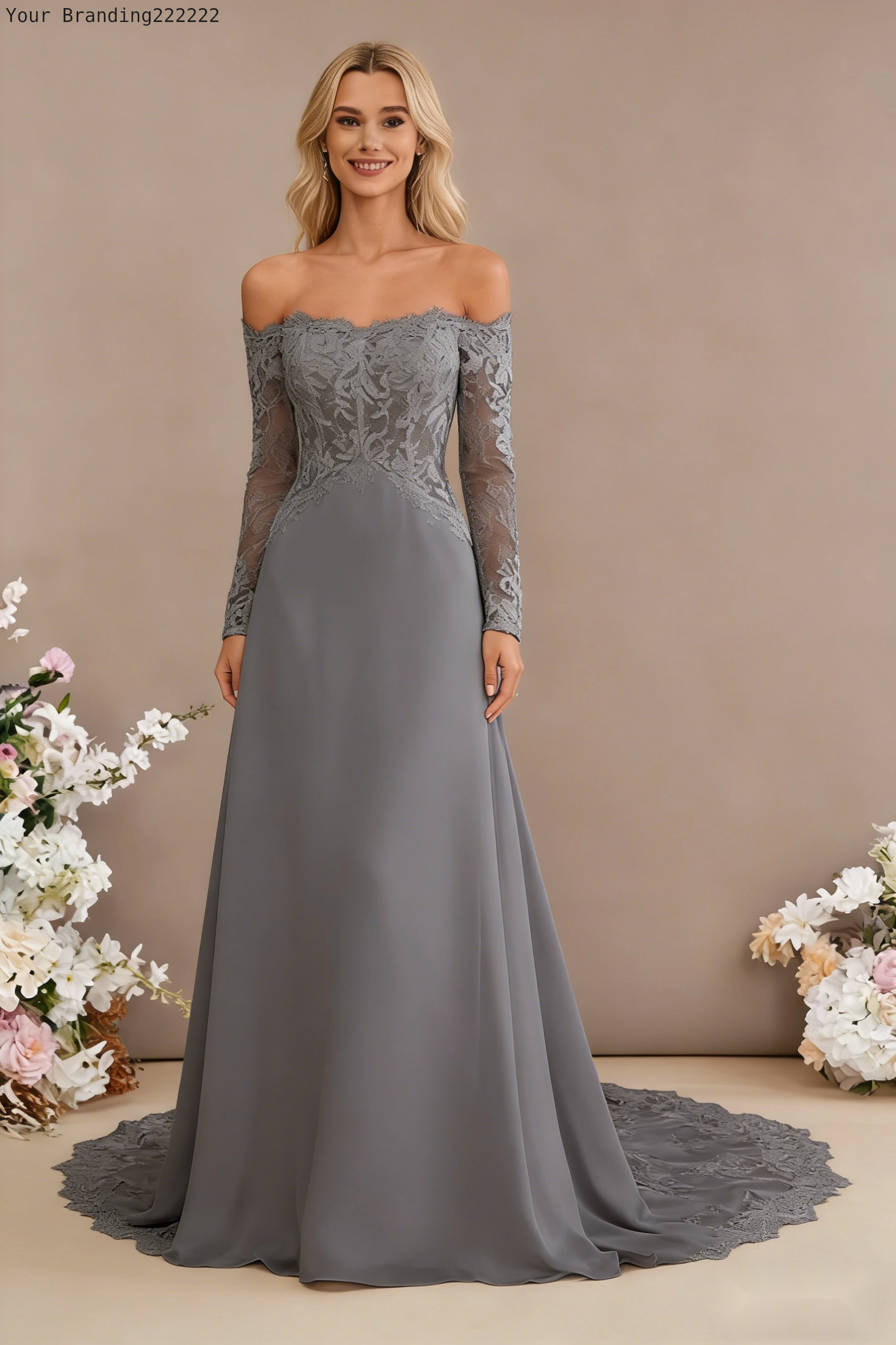 Flat-Collar Cathedral Gown