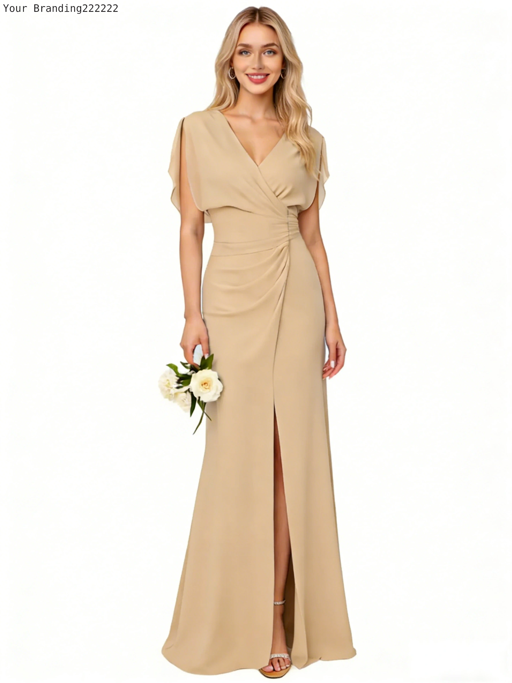 Satin Cowl Neck Slip Dress