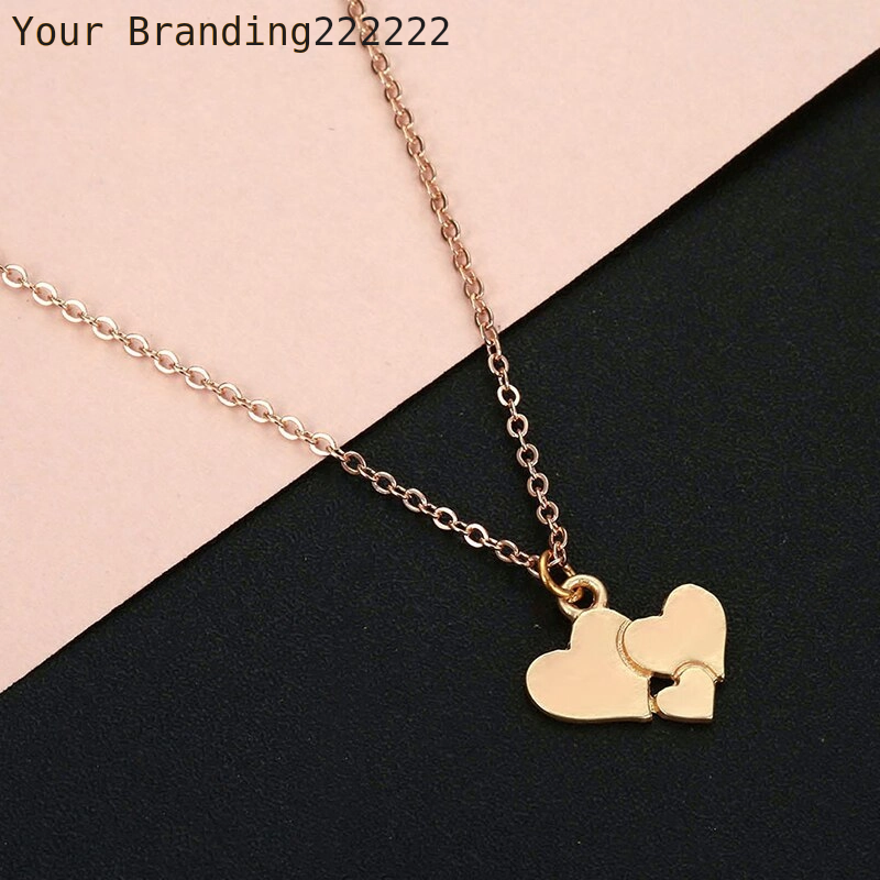 Romantic Simple Heart-shaped Pendant Necklace Charming Women's Gold Silver Color Clavicle Chain Fashion Anniversary Jewelry Gift