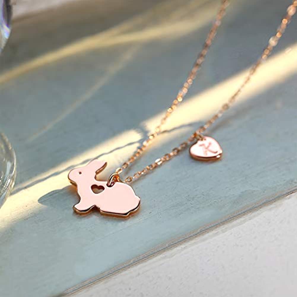 Animal Rabbit Necklace Easter Basket Pet Bunny Pendant Charm Fashion Jewelry For women men Easter gifts