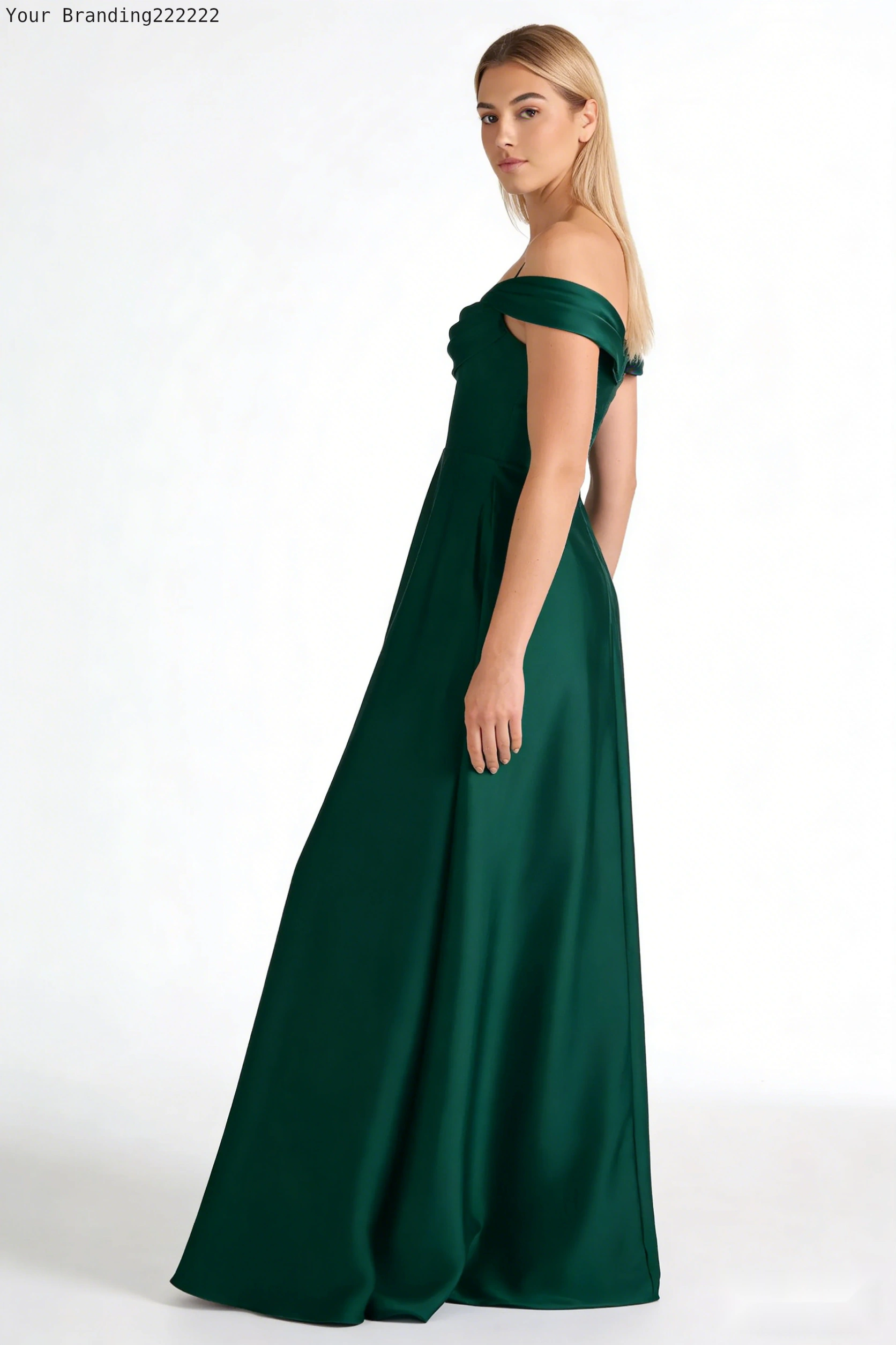 One-Shoulder Dress with Beaded Bodice