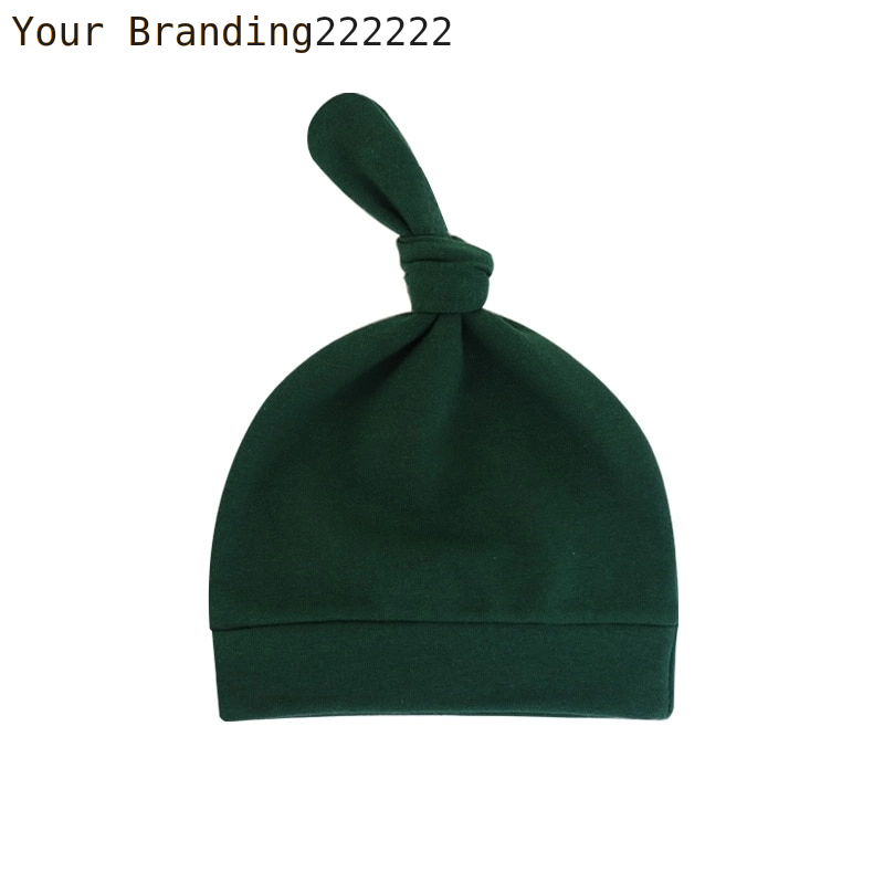 Newborn Baby Beanies Hat Boys Girls Infant Hats Solid Color Kids Beanie Children Unisex Infant Bonnets Baby Caps Top Knot Babies