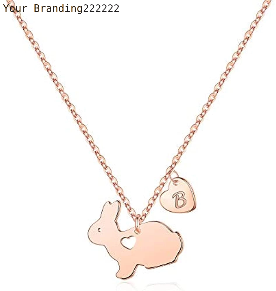 Animal Rabbit Necklace Easter Basket Pet Bunny Pendant Charm Fashion Jewelry For women men Easter gifts