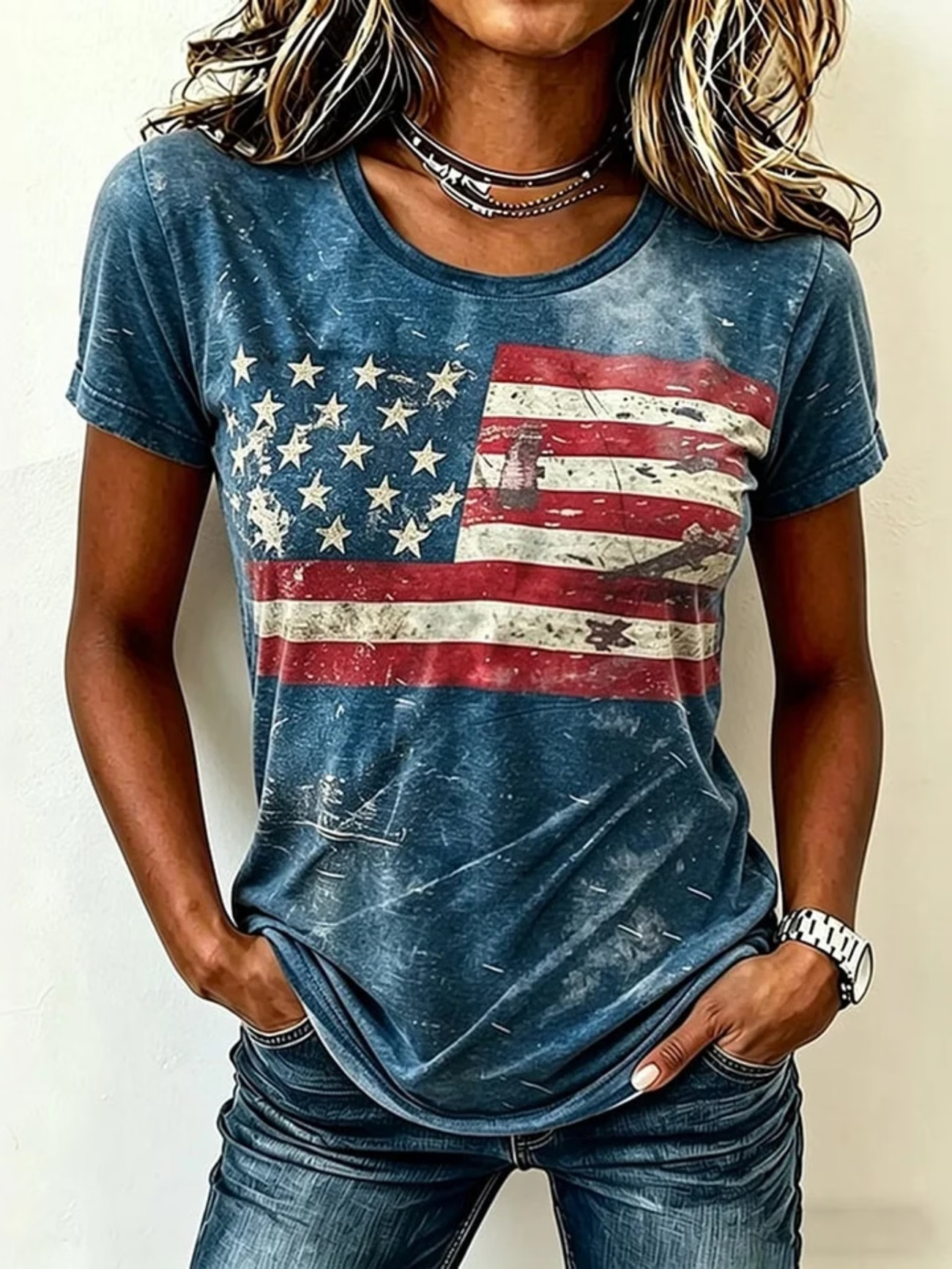 Casual Independence Day (Flag) Crew