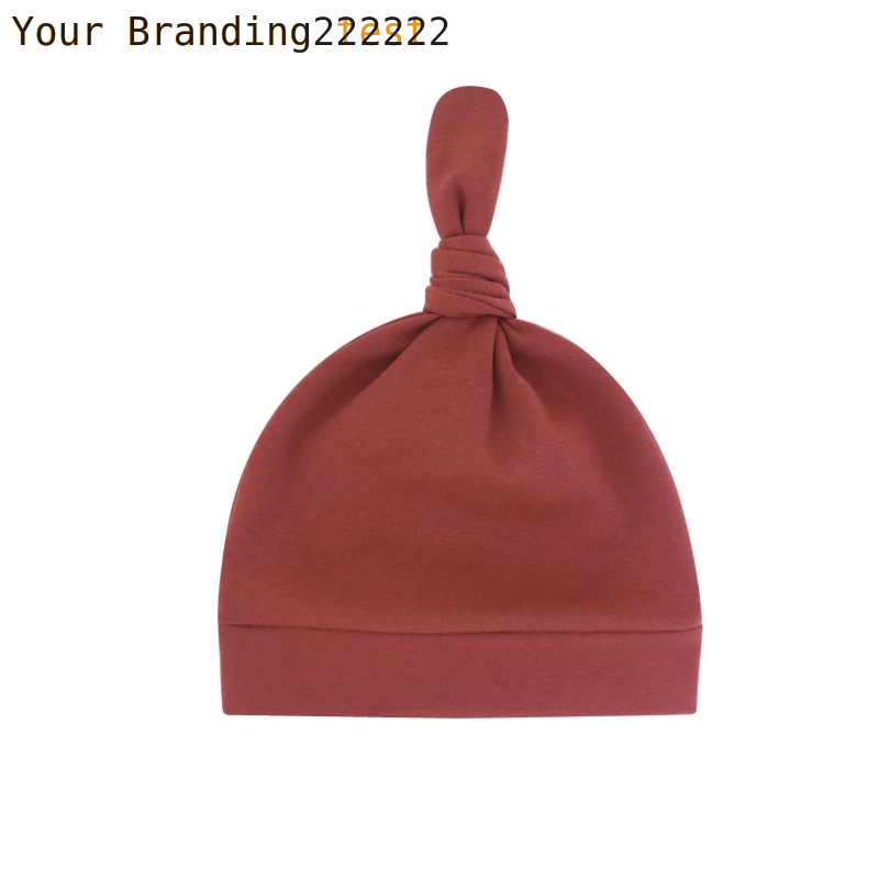 Newborn Baby Beanies Hat Boys Girls Infant Hats Solid Color Kids Beanie Children Unisex Infant Bonnets Baby Caps Top Knot Babies