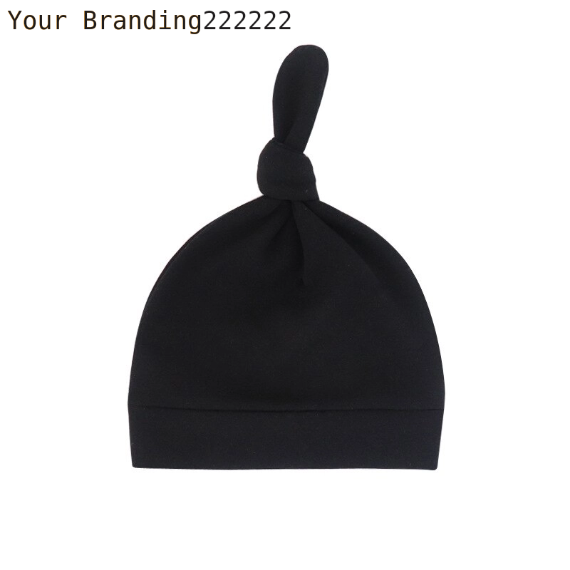 Newborn Baby Beanies Hat Boys Girls Infant Hats Solid Color Kids Beanie Children Unisex Infant Bonnets Baby Caps Top Knot Babies
