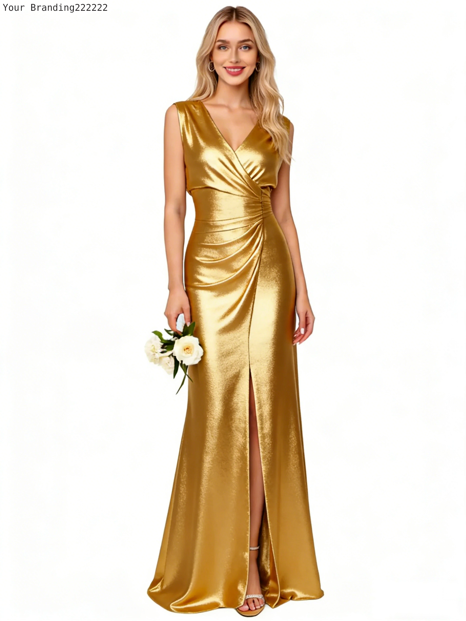 Satin Cowl Neck Slip Dress