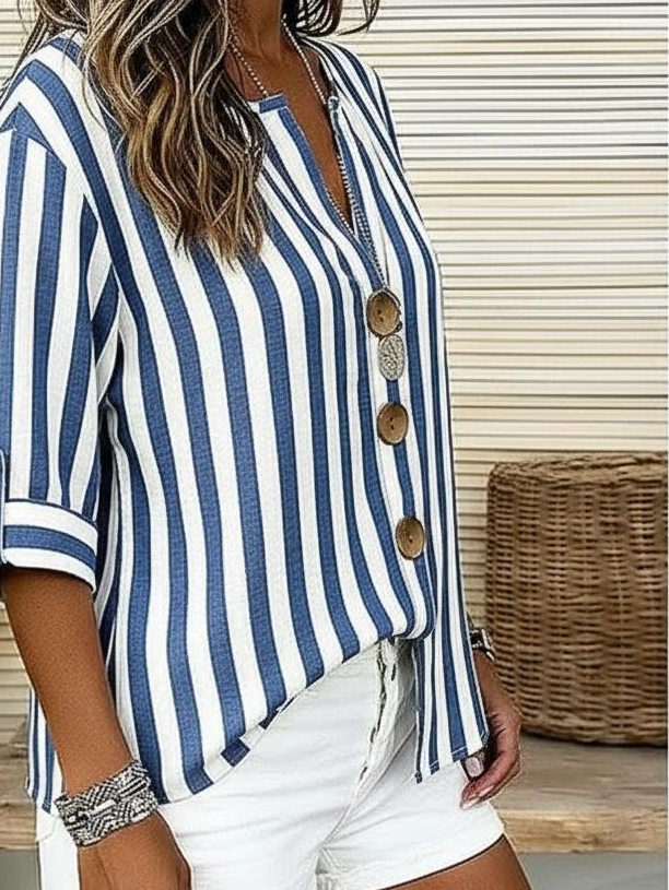Stand Collar Three Quarter Sleeve S
