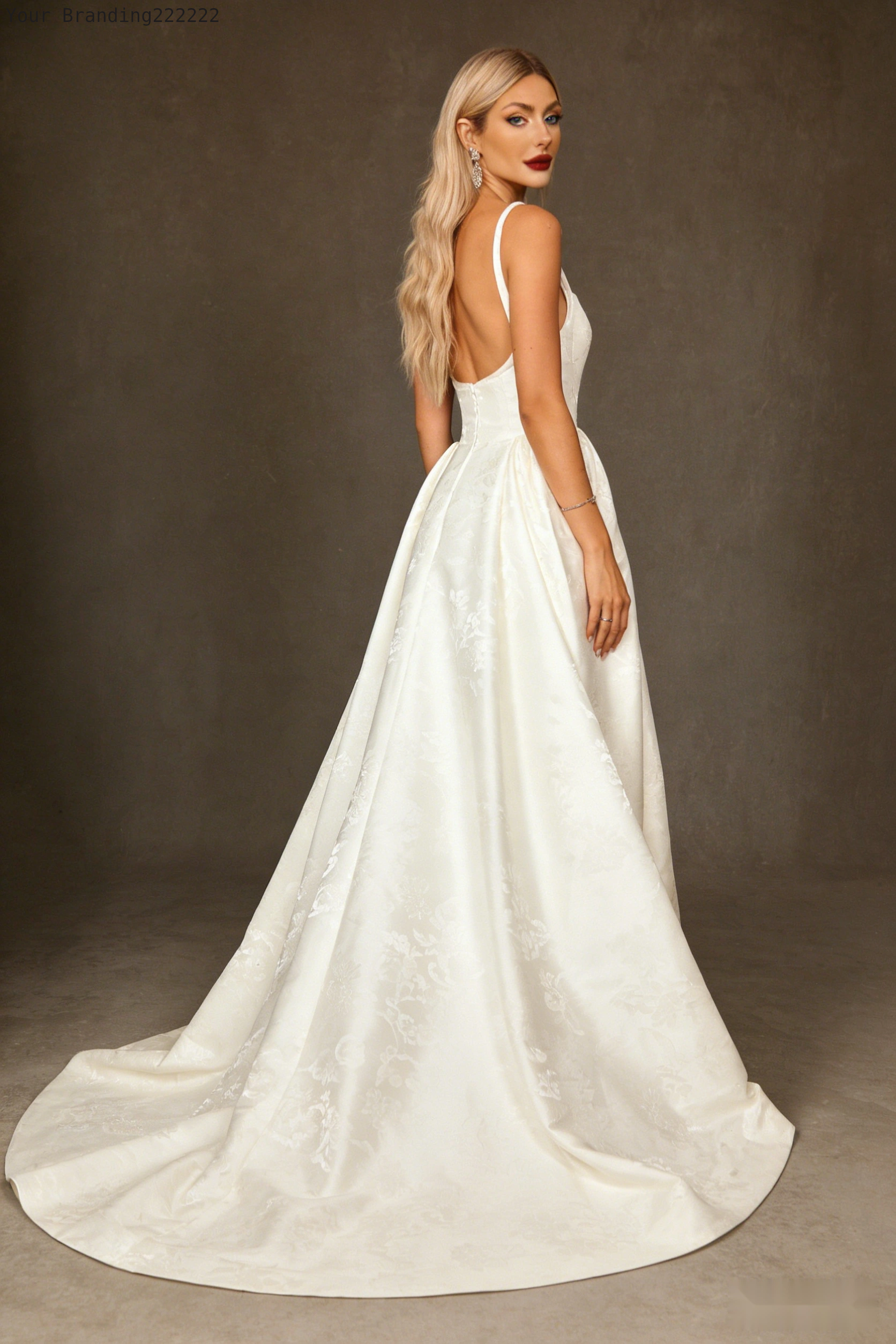 High-Neck Slip Dress in Velvet