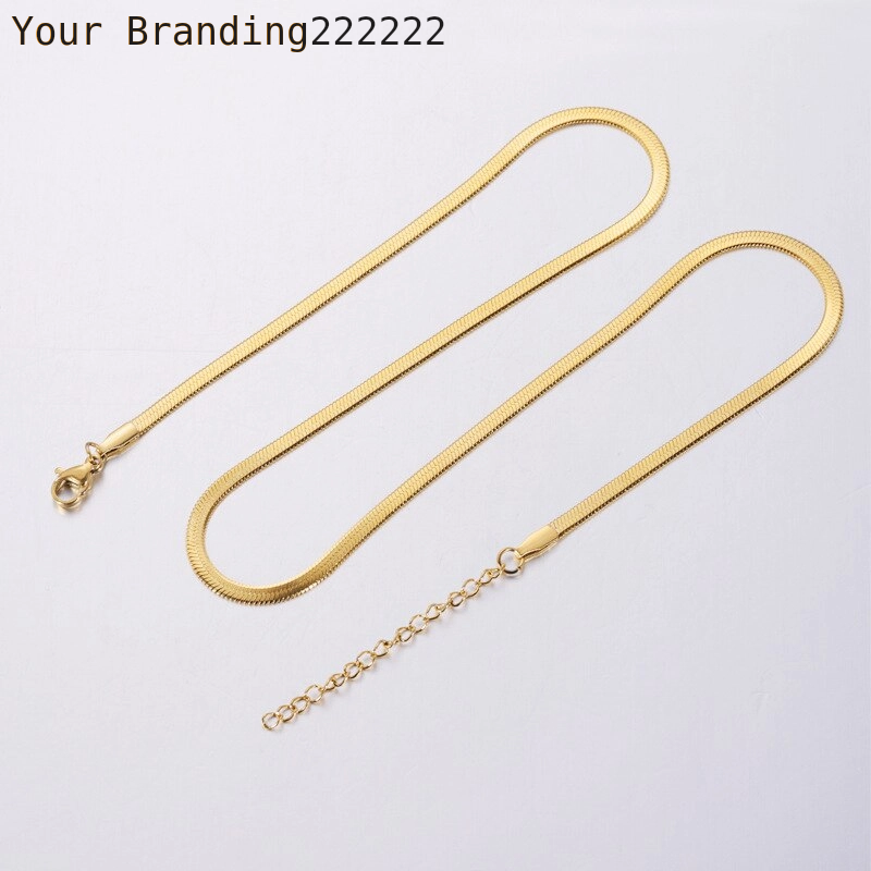 10pcs/lot Gold Color 3mm Snake Chain Necklaces Hip Hop Punk Stainless Steel Necklaces For Women's Men's Fashion