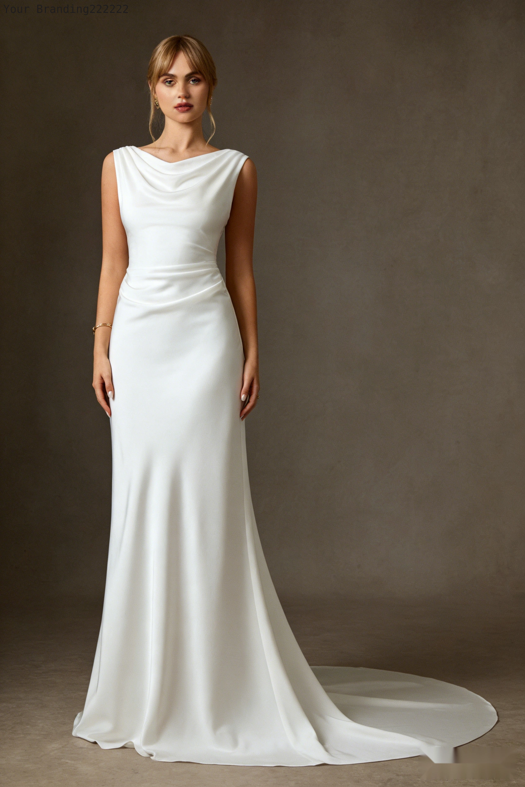 Asymmetric Hem Jersey Gown
