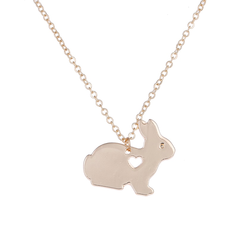 Animal Rabbit Necklace Easter Basket Pet Bunny Pendant Charm Fashion Jewelry For women men Easter gifts