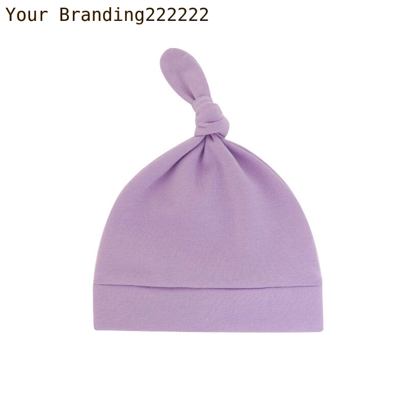 Newborn Baby Beanies Hat Boys Girls Infant Hats Solid Color Kids Beanie Children Unisex Infant Bonnets Baby Caps Top Knot Babies