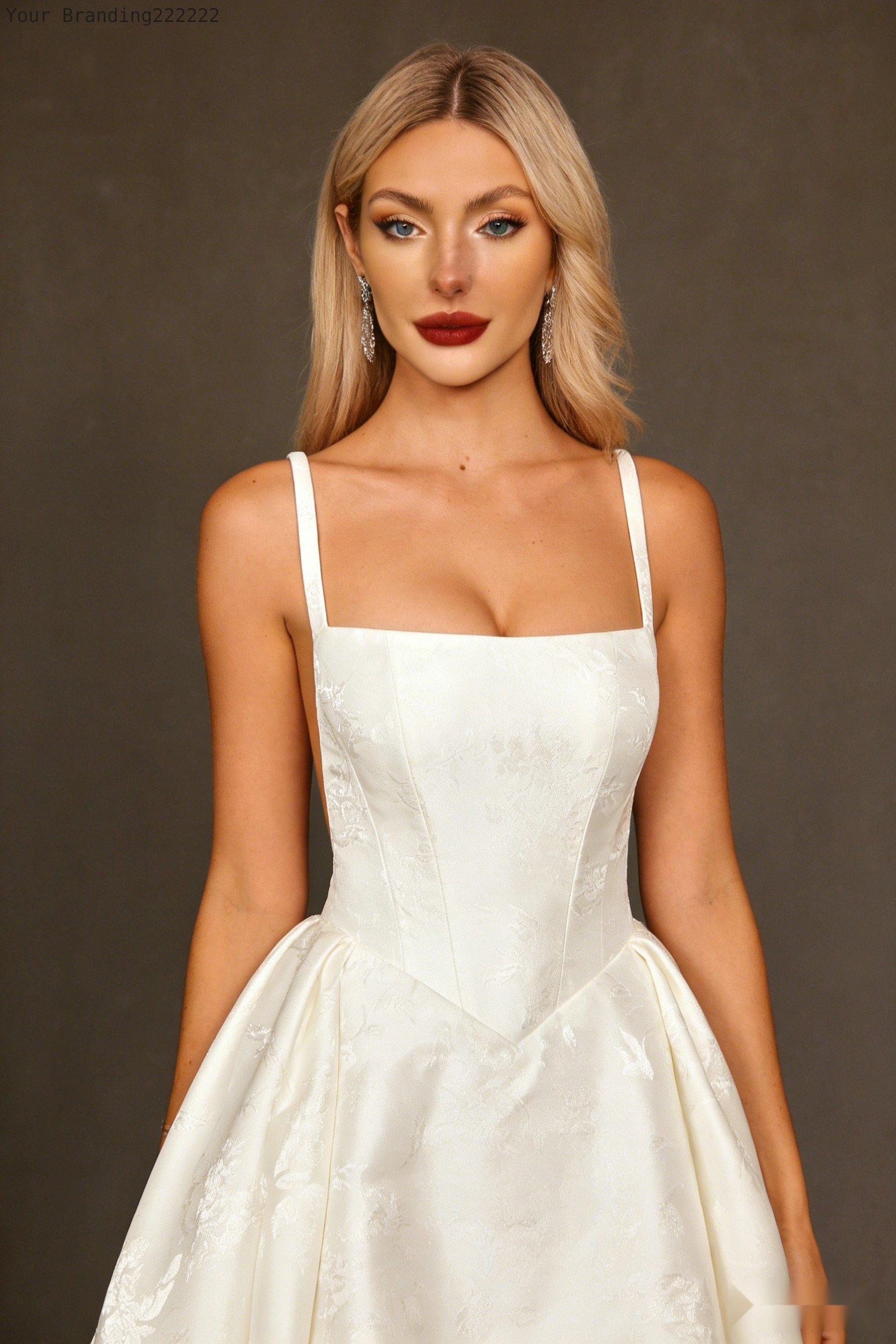 High-Neck Slip Dress in Velvet