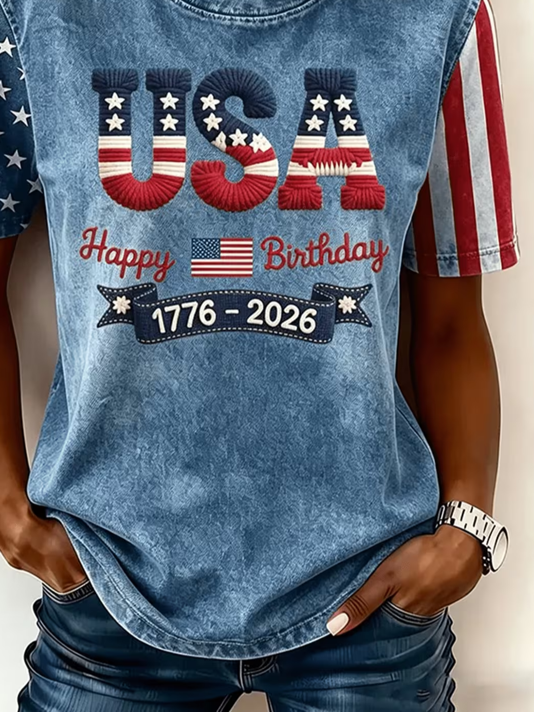Casual Independence Day (Flag) Crew