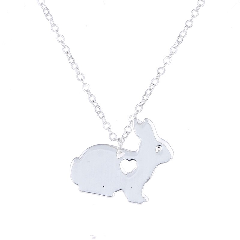 Animal Rabbit Necklace Easter Basket Pet Bunny Pendant Charm Fashion Jewelry For women men Easter gifts