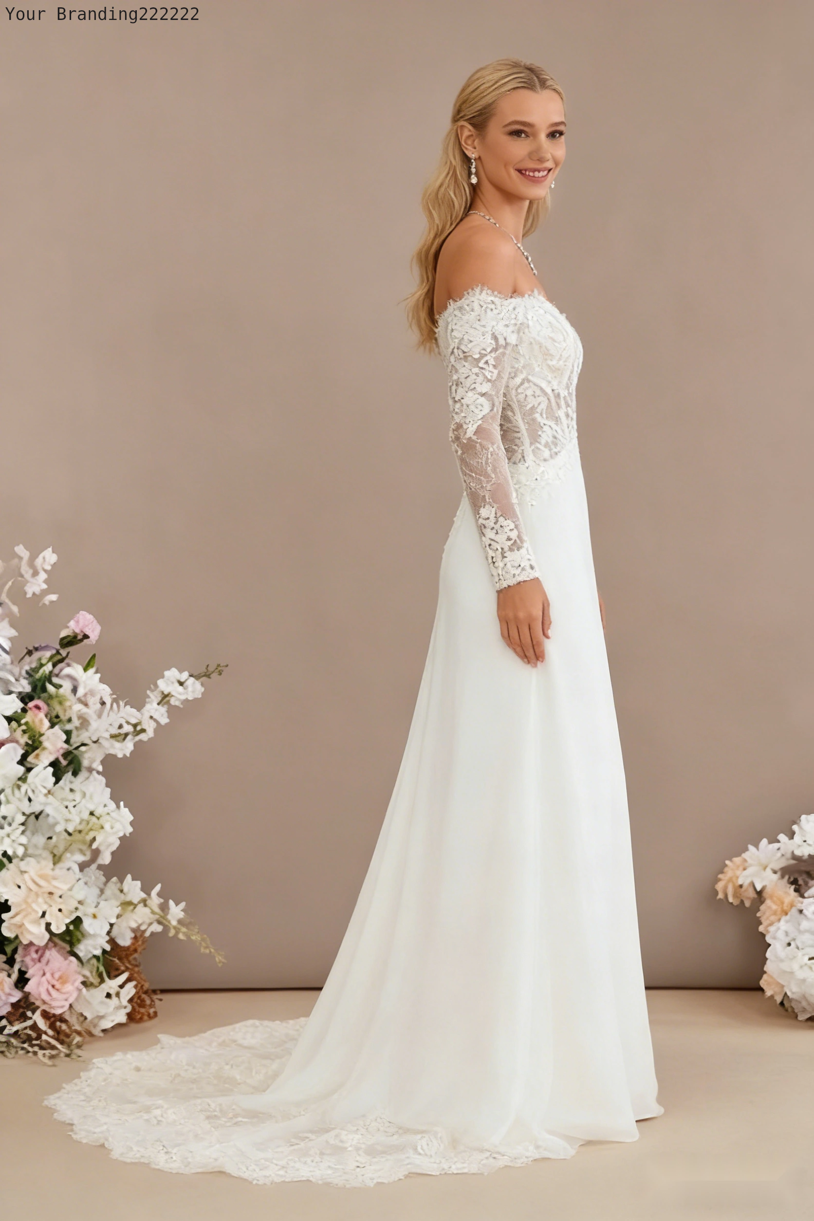 Flat-Collar Cathedral Gown