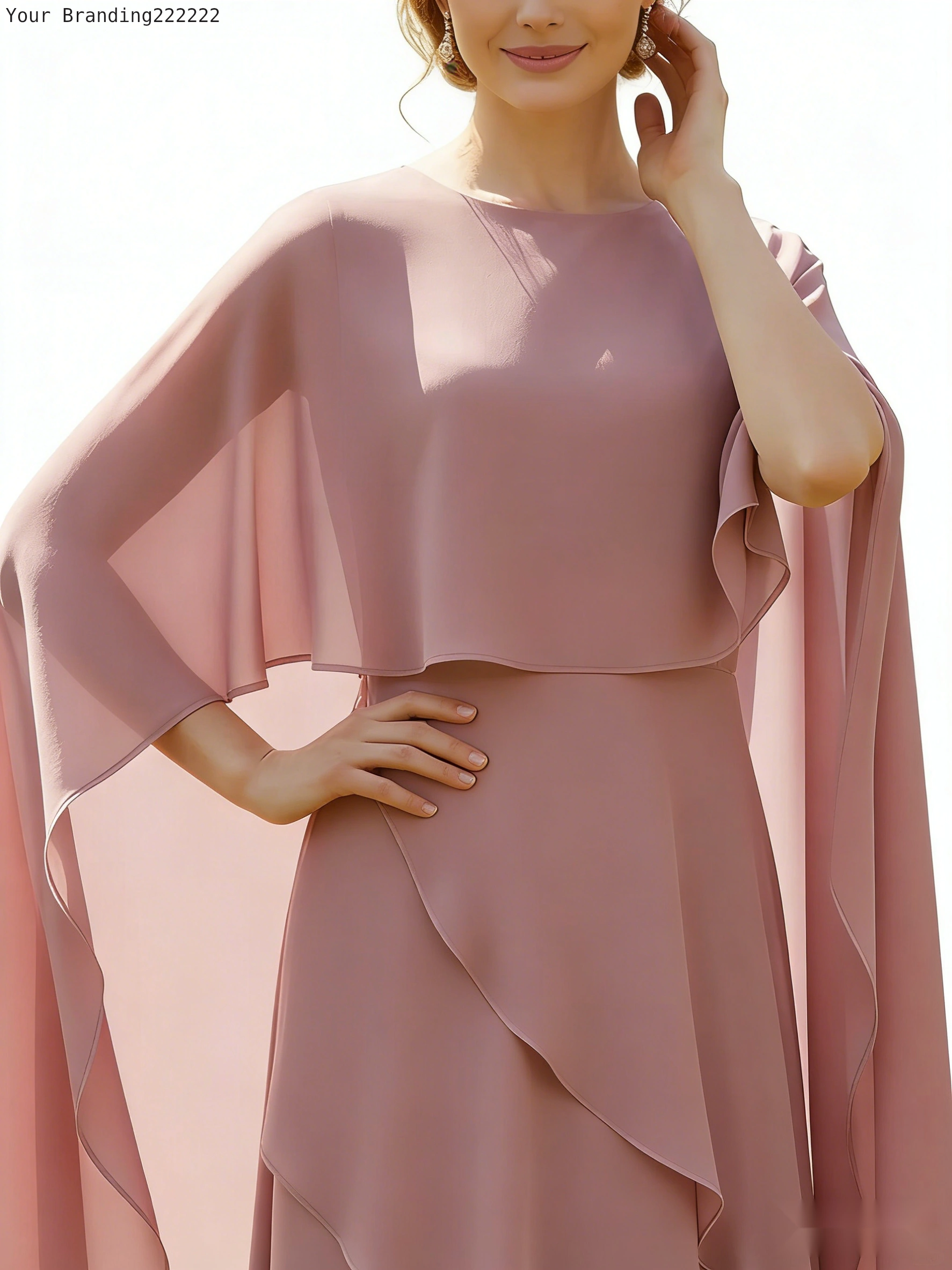 Column Dress in Crepe Back Satin