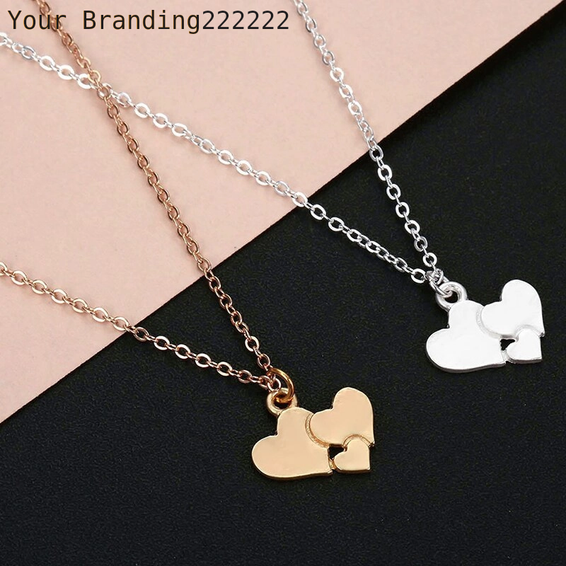 Romantic Simple Heart-shaped Pendant Necklace Charming Women's Gold Silver Color Clavicle Chain Fashion Anniversary Jewelry Gift