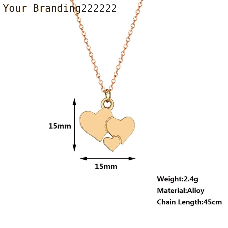 Romantic Simple Heart-shaped Pendant Necklace Charming Women's Gold Silver Color Clavicle Chain Fashion Anniversary Jewelry Gift