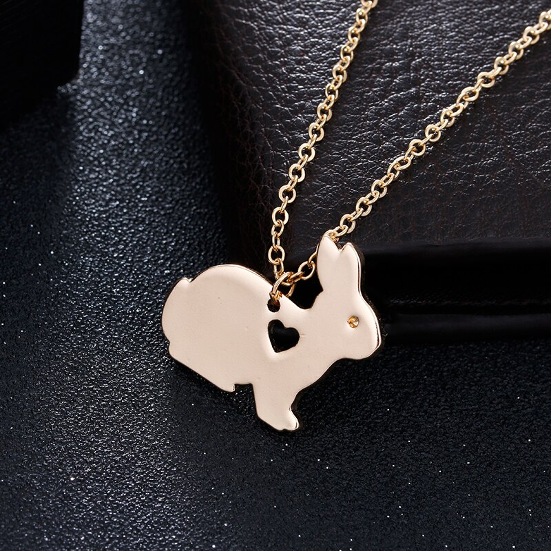 Animal Rabbit Necklace Easter Basket Pet Bunny Pendant Charm Fashion Jewelry For women men Easter gifts