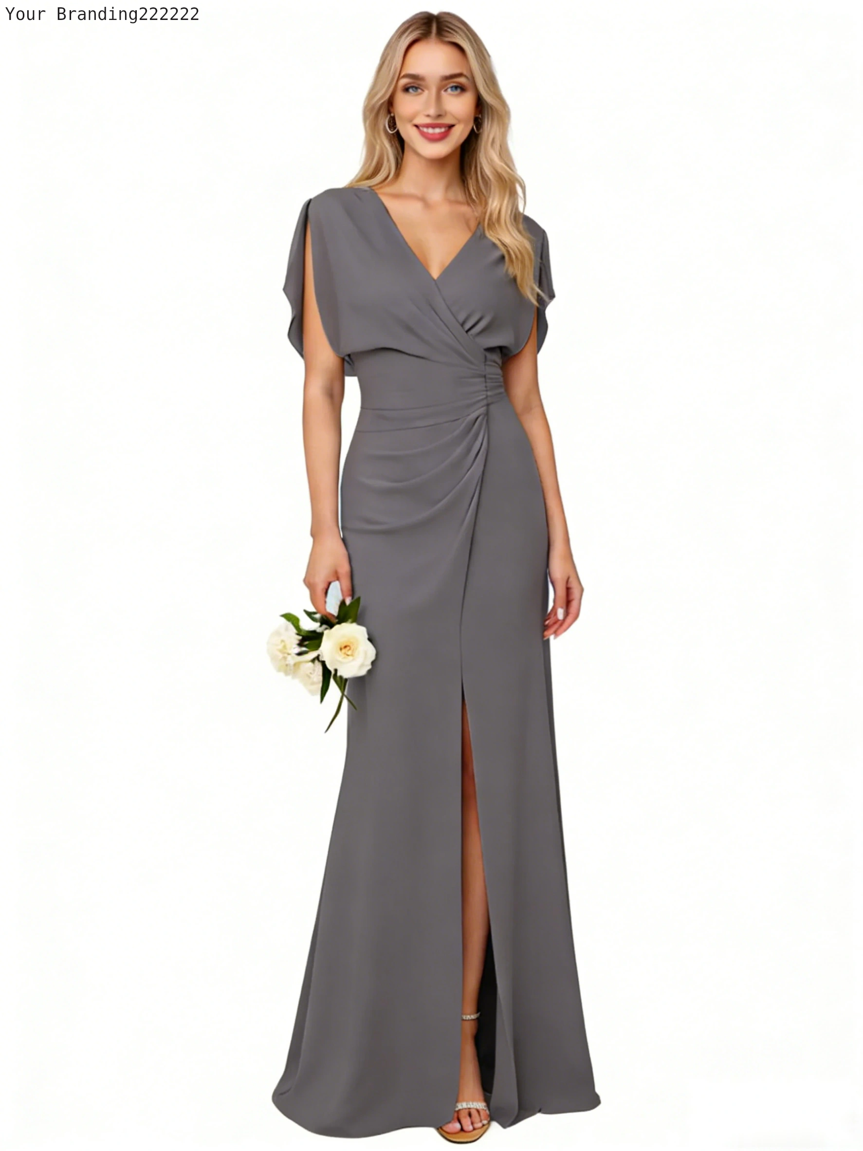 Satin Cowl Neck Slip Dress