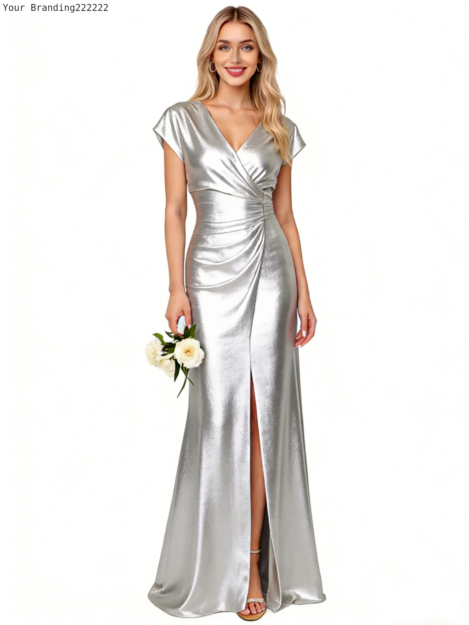 Satin Cowl Neck Slip Dress