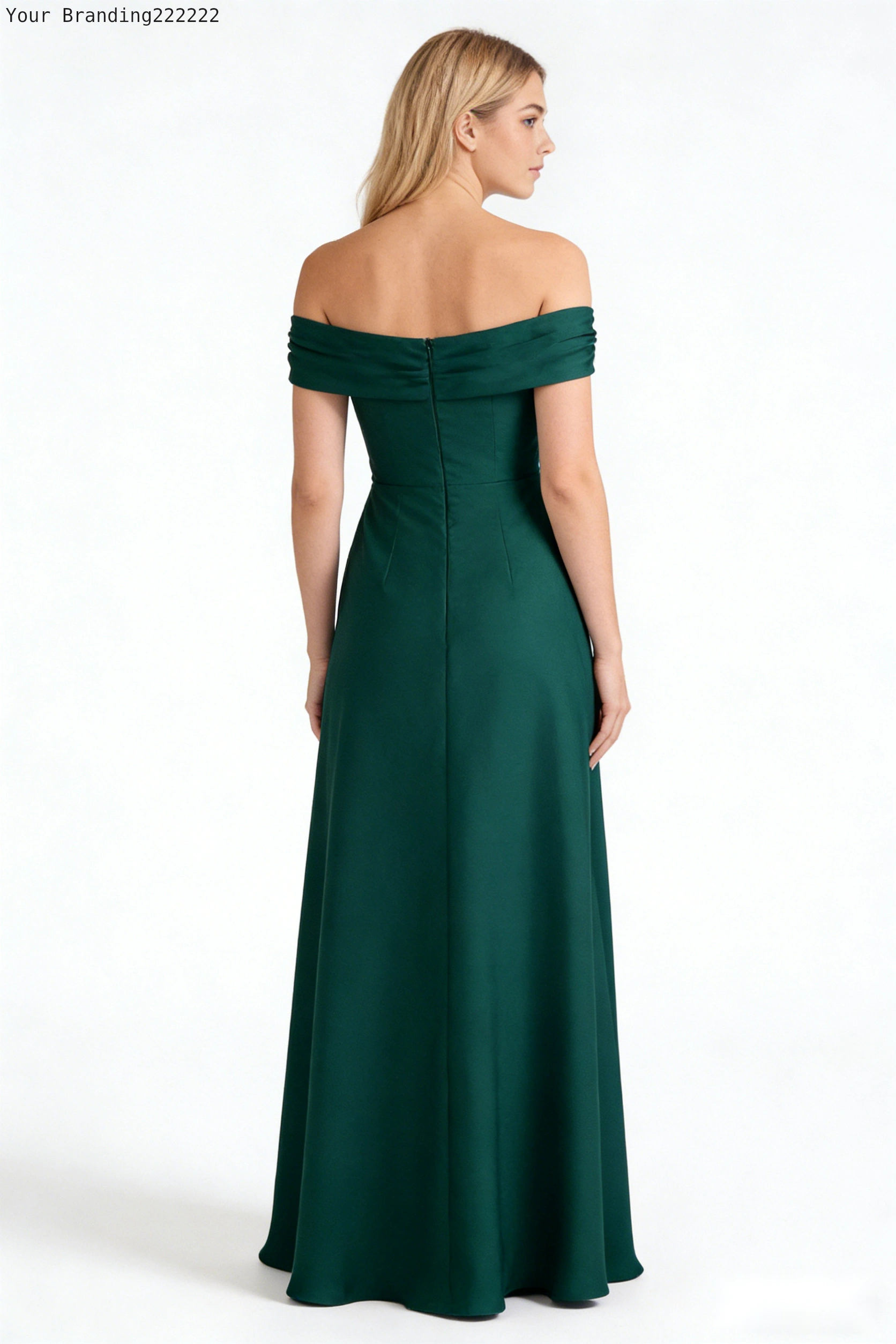One-Shoulder Dress with Beaded Bodice