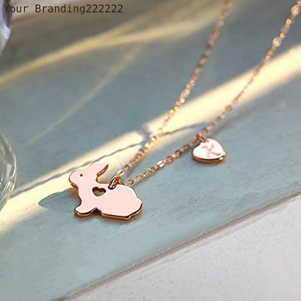 Animal Rabbit Necklace Easter Basket Pet Bunny Pendant Charm Fashion Jewelry For women men Easter gifts