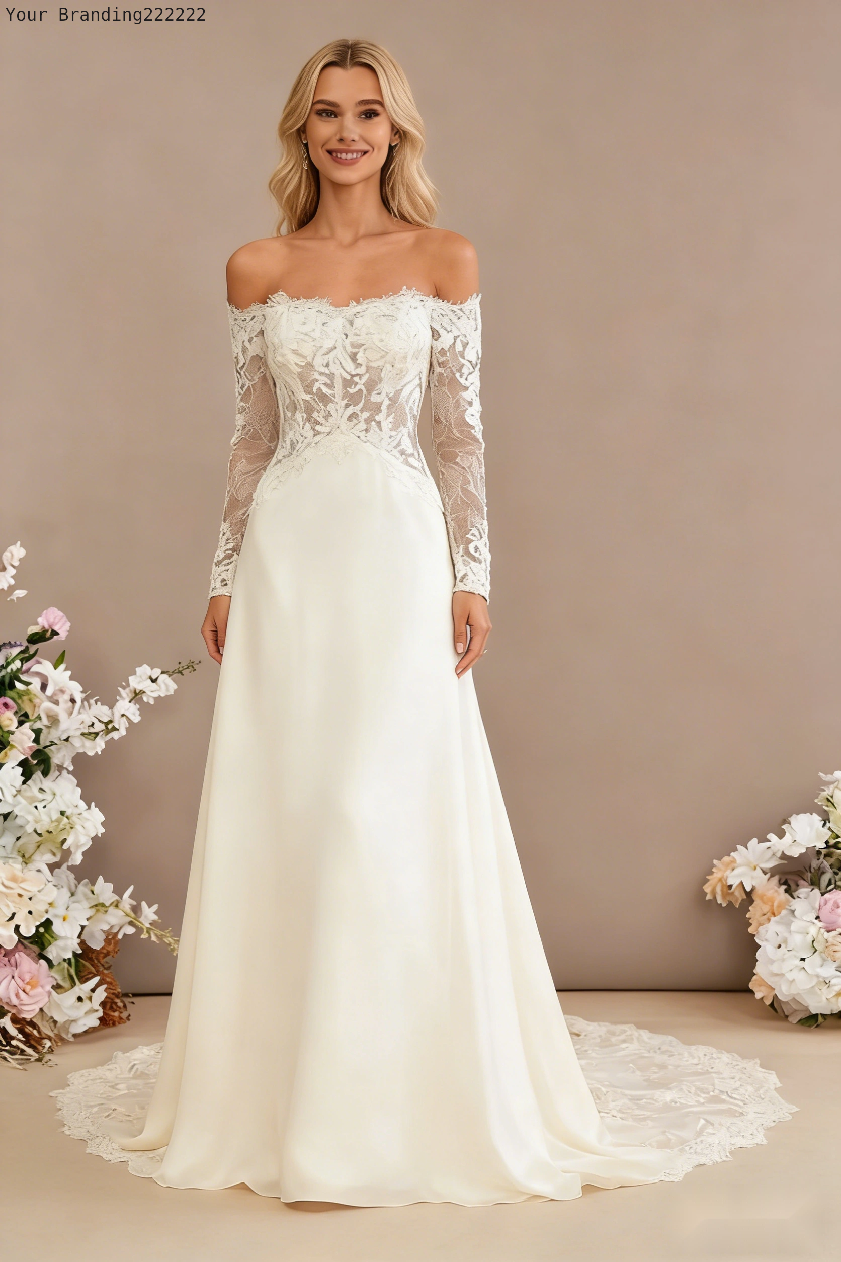 Flat-Collar Cathedral Gown