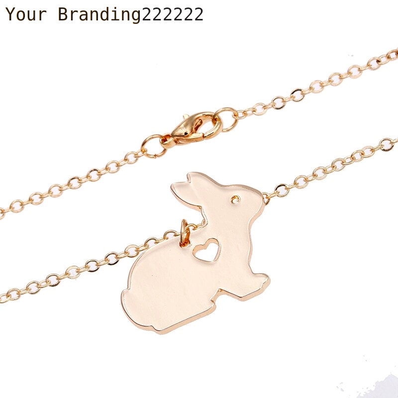 Animal Rabbit Necklace Easter Basket Pet Bunny Pendant Charm Fashion Jewelry For women men Easter gifts
