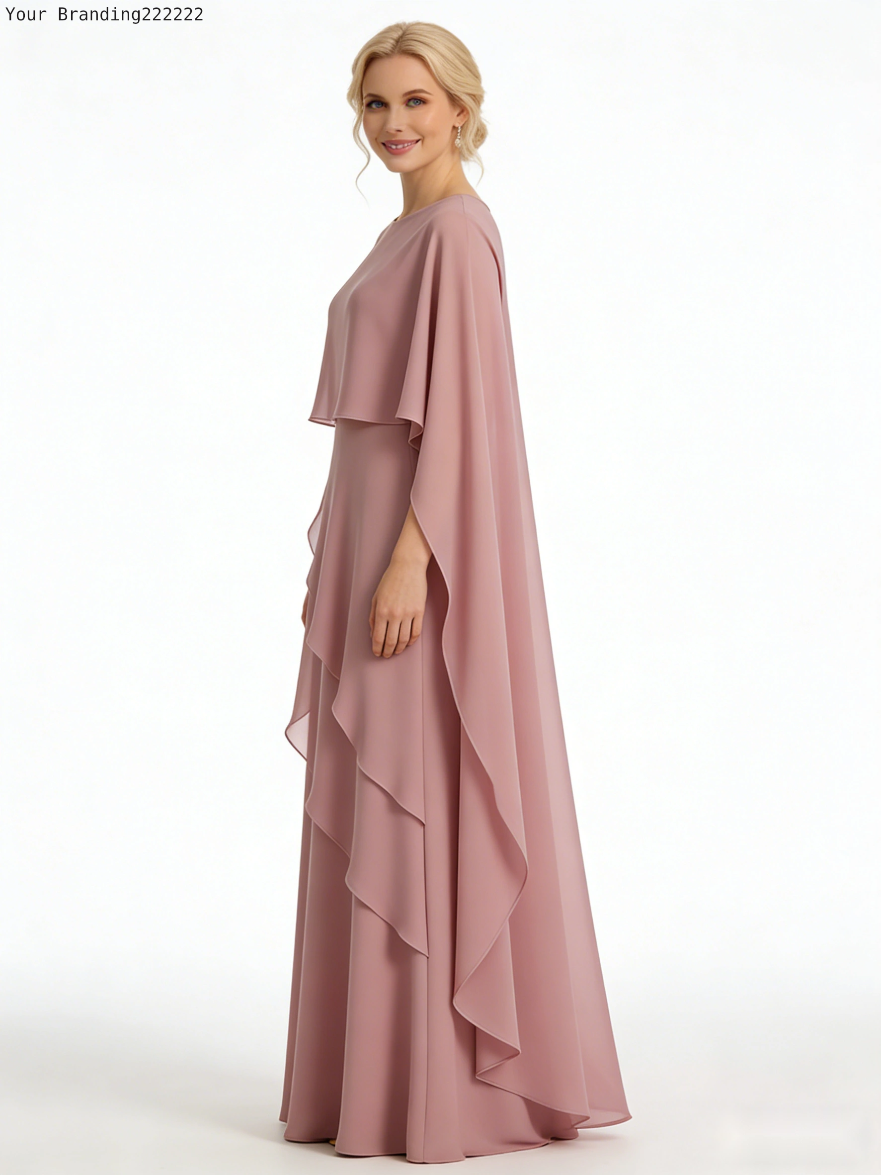 Column Dress in Crepe Back Satin