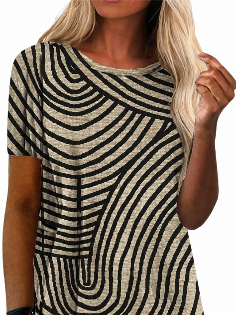 Vintage Abstract Graphic Crew Neck 