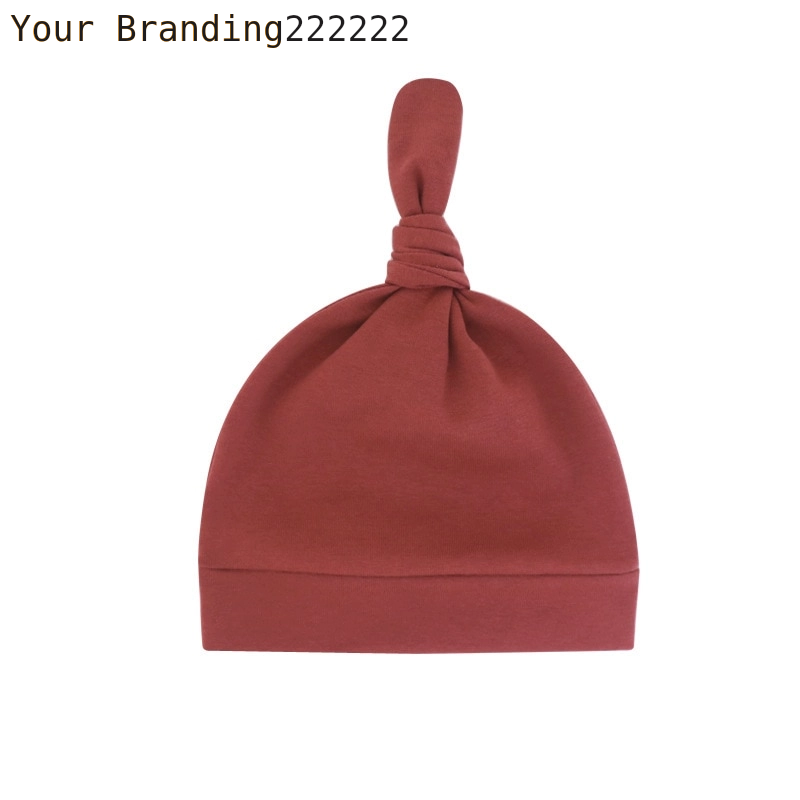 Newborn Baby Beanies Hat Boys Girls Infant Hats Solid Color Kids Beanie Children Unisex Infant Bonnets Baby Caps Top Knot Babies