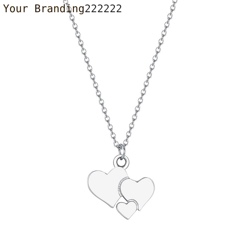 Romantic Simple Heart-shaped Pendant Necklace Charming Women's Gold Silver Color Clavicle Chain Fashion Anniversary Jewelry Gift