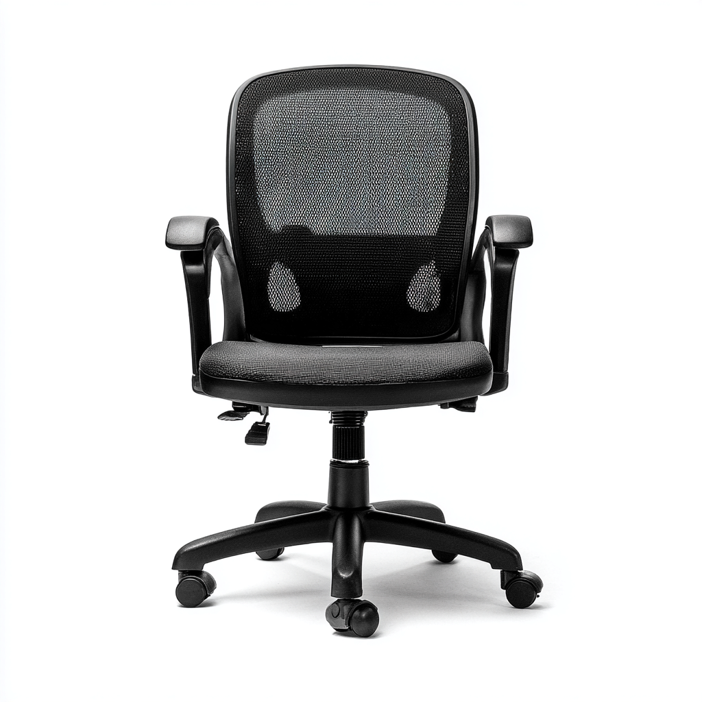 Sedia Da Ufficio In Rete 60X58X96 Cm Nera Per Ufficio - Design Ergonomico-Reststa