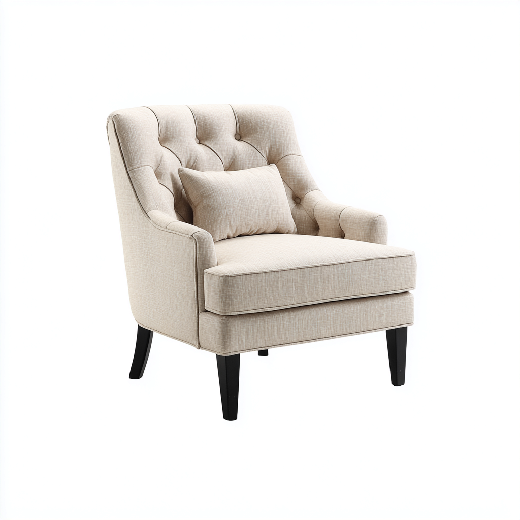 Poltrona Tessuto 88x78x94 Cm - Beige - Adatta Per Soggiorno - Design Classico-Reststa