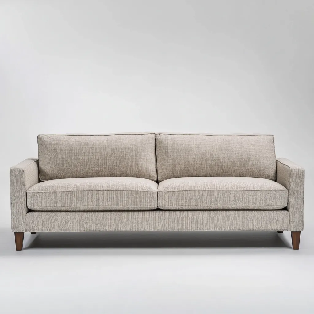 Divano A Due Posti Tessuto 180x85x80 Cm - Beige - Adatto Per Soggiorno - Design Moderno-Reststa