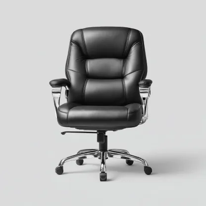 Sedia Da Ufficio In Pelle 66X70X114 Cm Nera Per Ufficio - Design Ergonomico-Reststa