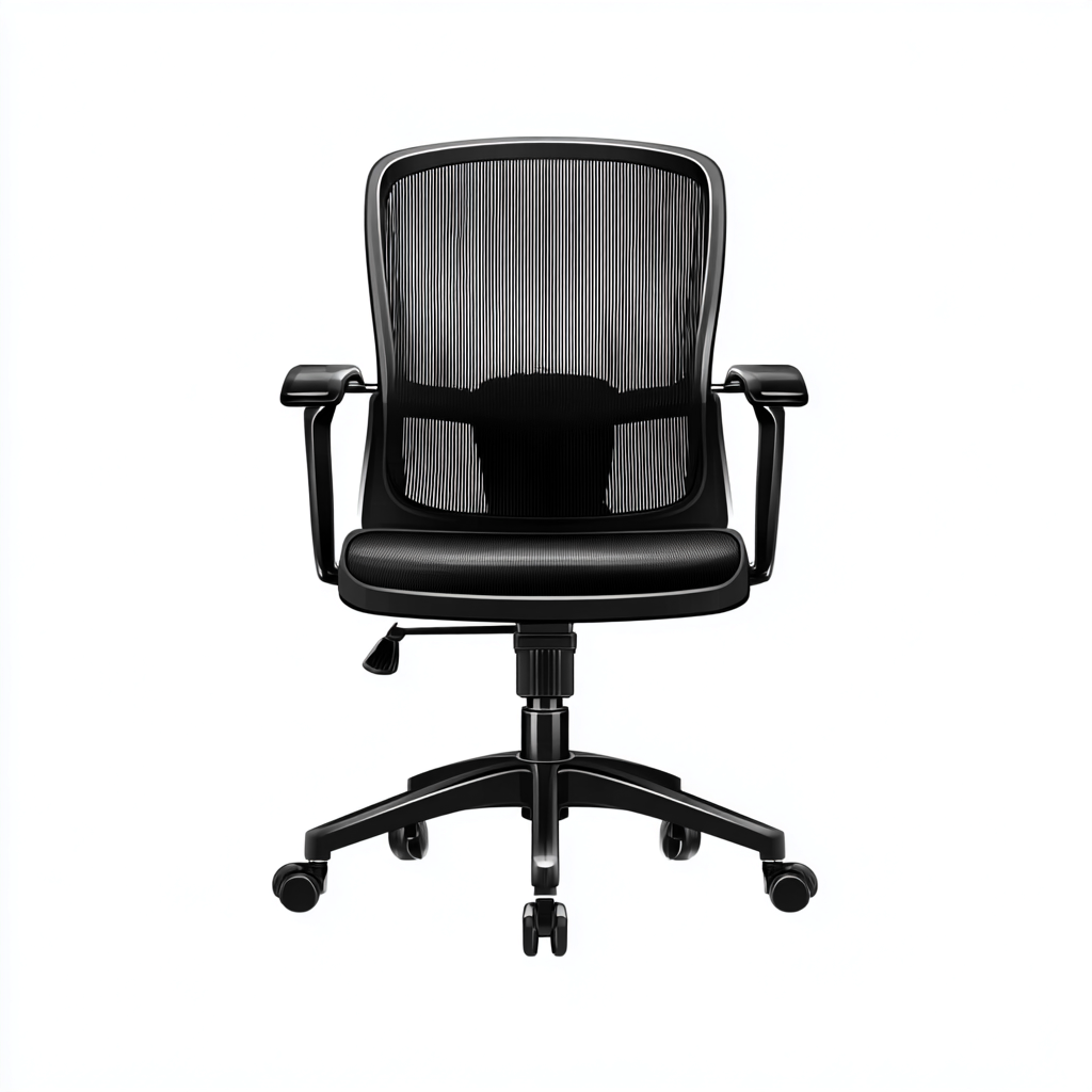 Sedia Da Ufficio In Rete 63X61X102 Cm Nera Per Ufficio - Design Ergonomico-Reststa