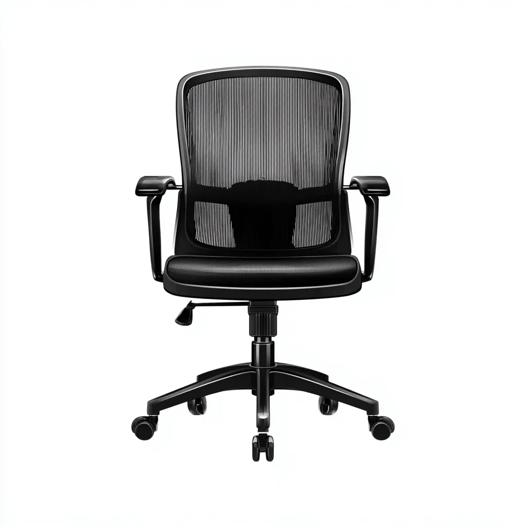 Sedia Da Ufficio In Rete 63X61X102 Cm Nera Per Ufficio - Design Ergonomico-Reststa
