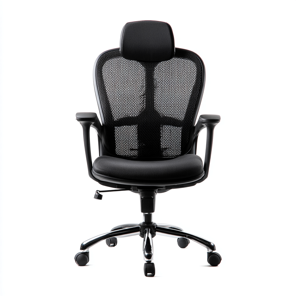 Sedia Da Ufficio In Rete 69X67X126 Cm Nera Per Ufficio - Design Ergonomico-Reststa