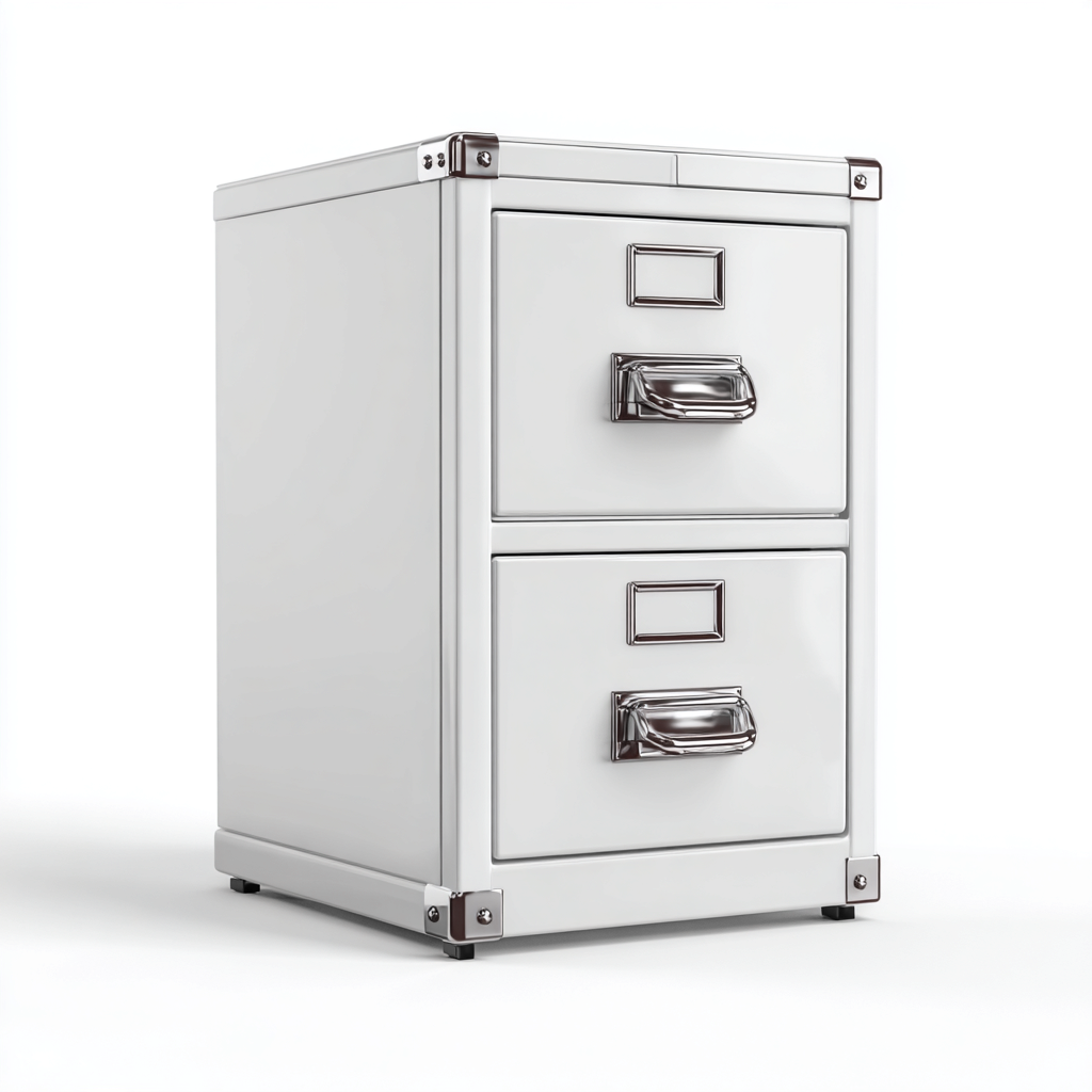 Armadio Per Ufficio In Metallo 45x55x72 Cm - Bianco - Con Vano Scorrevole Per Archiviazione-Reststa