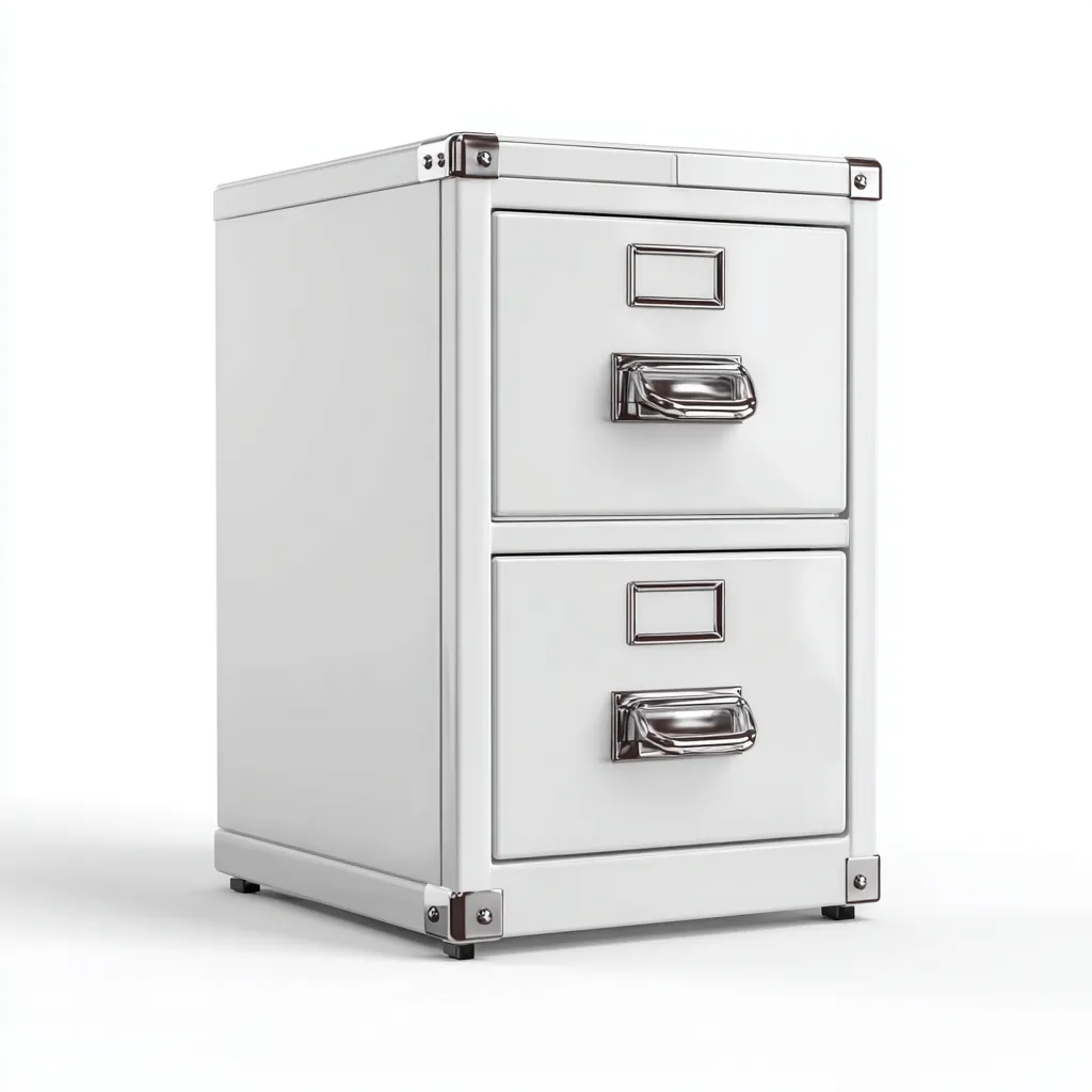 Armadio Per Ufficio In Metallo 45x55x72 Cm - Bianco - Con Vano Scorrevole Per Archiviazione-Reststa