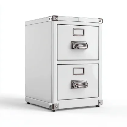 Armadio Per Ufficio In Metallo 45x55x72 Cm - Bianco - Con Vano Scorrevole Per Archiviazione-Reststa