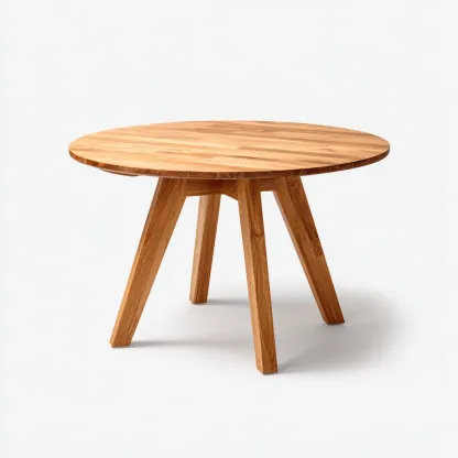 Tavolo Da Pranzo In Legno Massello 100X100X75 Cm - Legno Naturale - Design Moderno - Per Sala Da Pranzo-Reststa