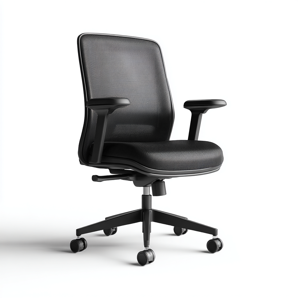 Sedia Da Ufficio In Rete 61x60x92 Cm Nera Per Ufficio - Design Ergonomico Traspirante-Reststa