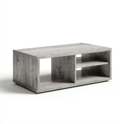 Tavolino Da Caffè Legno 110X55X42 Cm - Grigio Legno - Adeguato Per Soggiorno - Design Moderno-Reststa