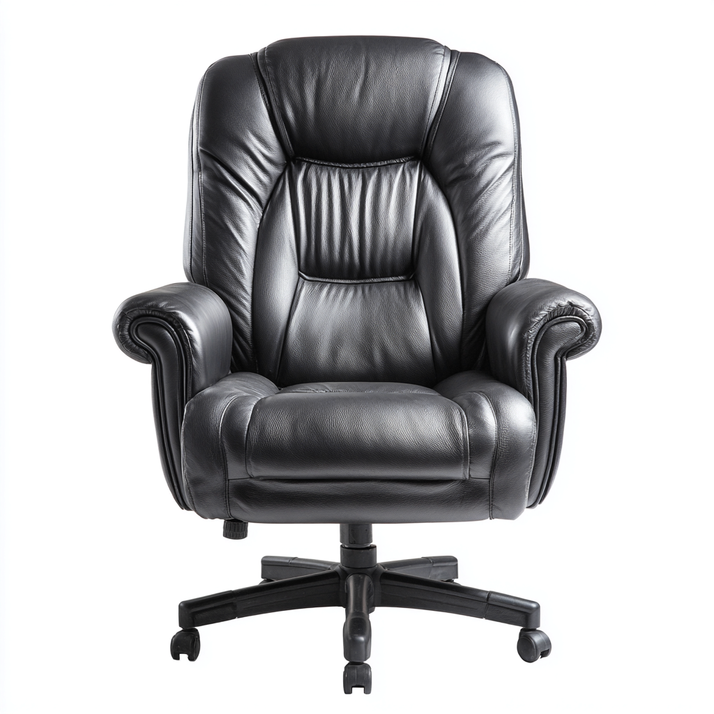 Sedia Da Ufficio In Pelle 72X78X118 Cm Nera Per Ufficio - Design Ergonomico-Reststa